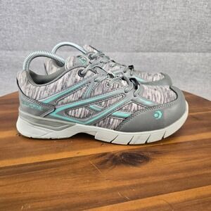 Wolverine Womens Grey Teal Safety Toe EH Work Shoes Sneakers W10753 Size 8M